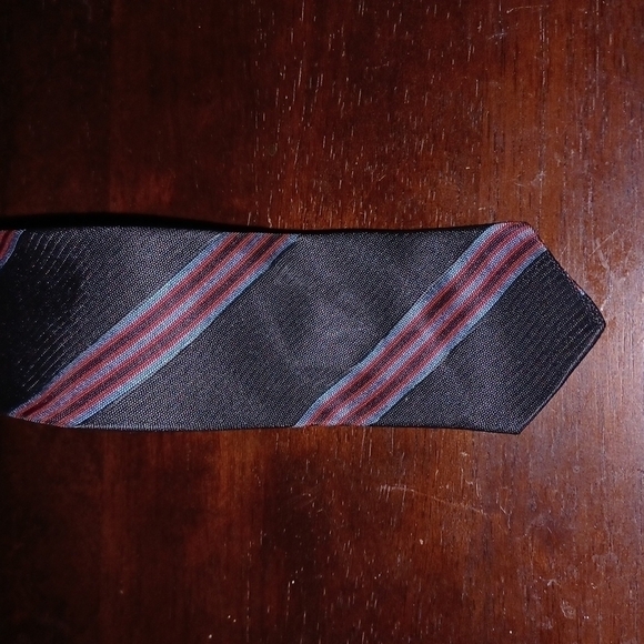 VTG Striped Skinny Necktie - Picture 1 of 1